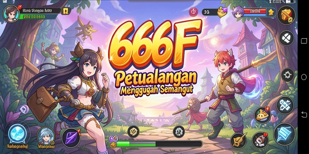 Screenshot menunjukkan karakter anime dalam pertempuran seru.