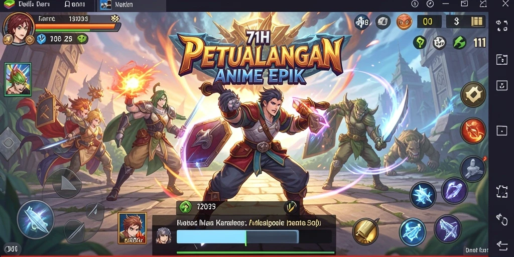 Tampilan menarik dari gameplay 71H yang penuh aksi anime.