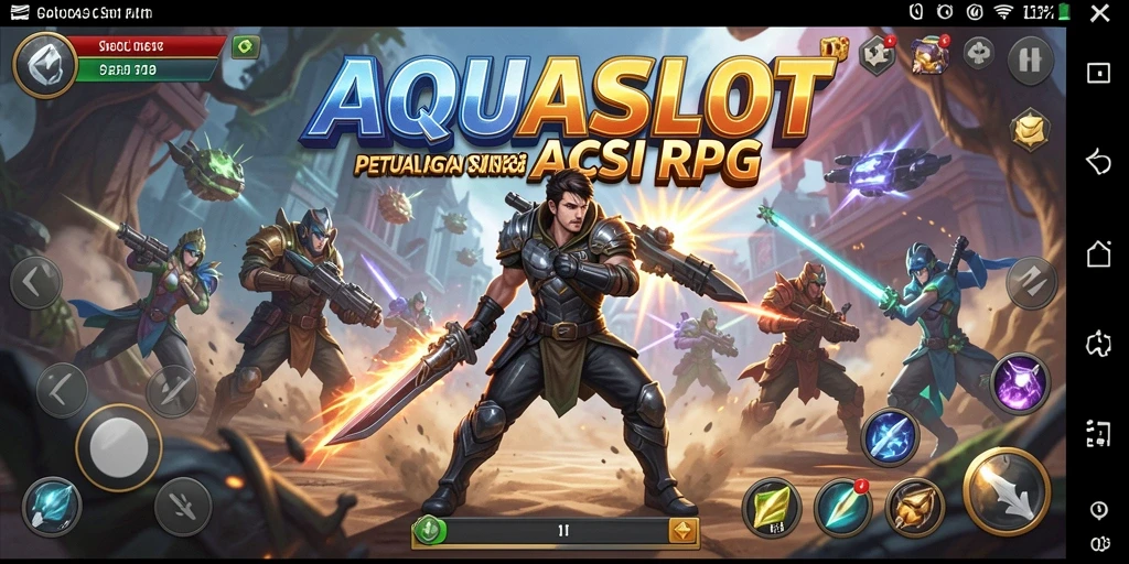 Tampilan gameplay AQUASLOT yang memukau dan seru.