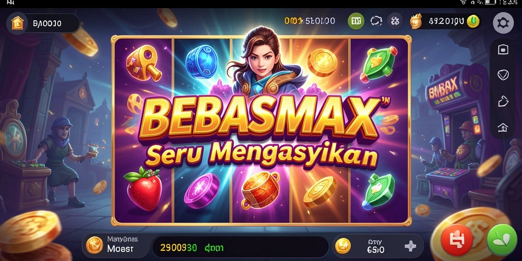 Tampilan menarik dari gameplay BEBASMAX yang penuh warna.