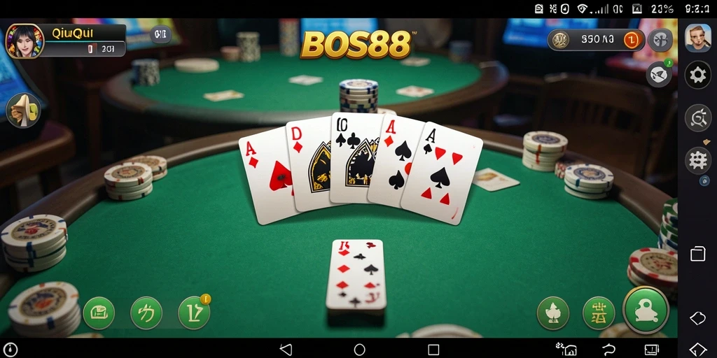 Tampilan gameplay QiuQiu yang seru dan menegangkan di BOS88.