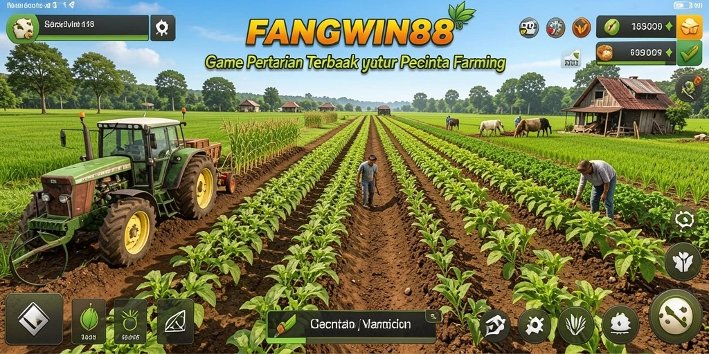 Tangkapan layar gameplay FANGWIN88 yang menampilkan pertanian yang kaya dan aktivitas seru.