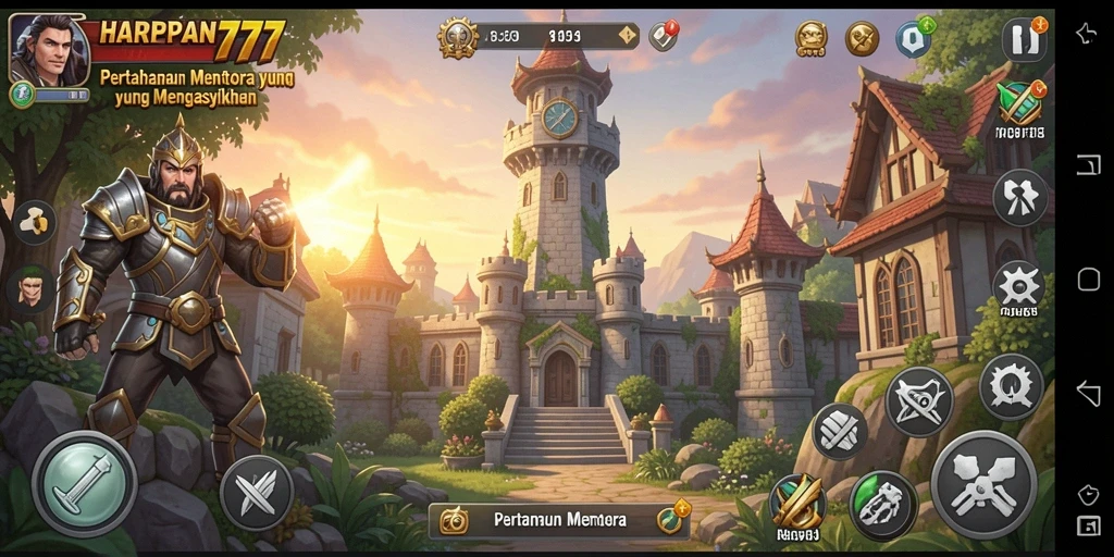 Tampilan gameplay seru HARAPAN777 di Tower Defense.