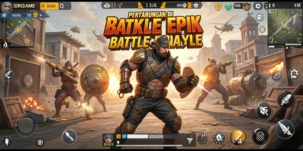 Gameplay seru dan intens dalam IDRGAME Battle Royale.