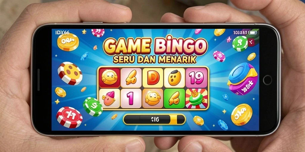 Screenshot utama IDX66 menampilkan aksi gameplay Bingo yang seru.