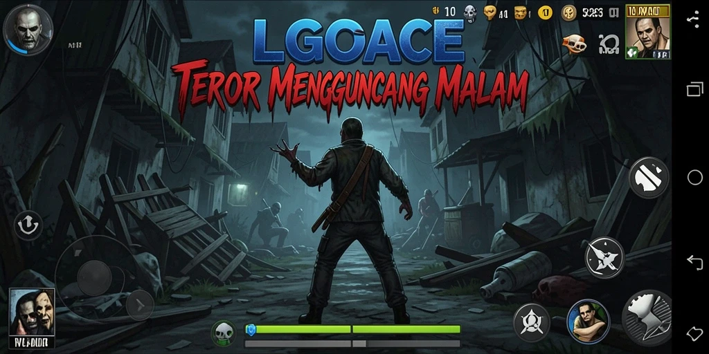 Tampilan menyeramkan gameplay LGOACE di kegelapan malam.