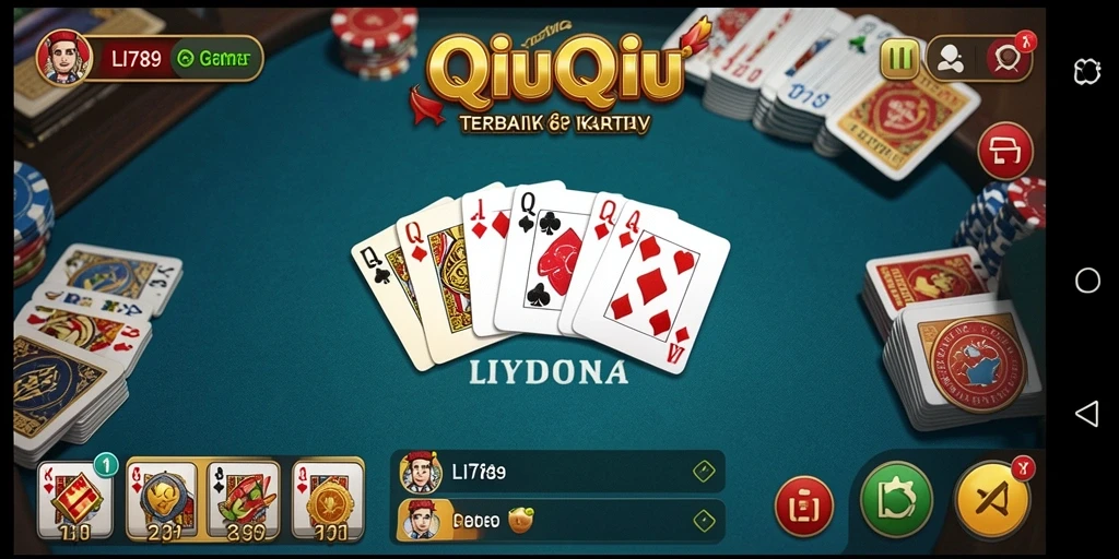 Tampilan gameplay QiuQiu yang seru dan interaktif.