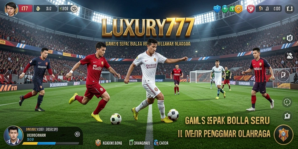 Screenshot gameplay LUXURY777 menampilkan pertarungan seru antar tim di lapangan.