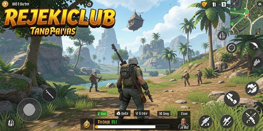 Tangkapan layar gameplay REJEKICLUB menunjukkan petualangan di dunia terbuka yang menakjubkan.