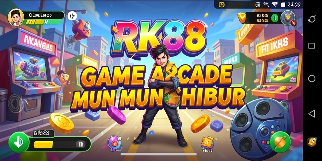 Screenshot menampilkan gameplay seru RK88 dengan desain grafis yang menarik.