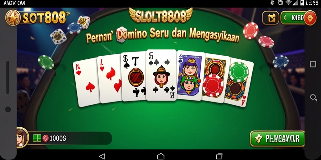 Tampilan menarik dari permainan Domino SLOT8808